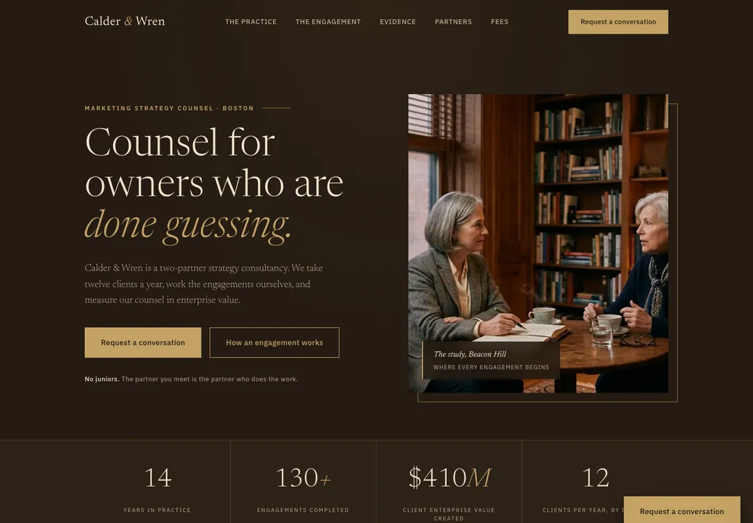 Calder and Wren site preview