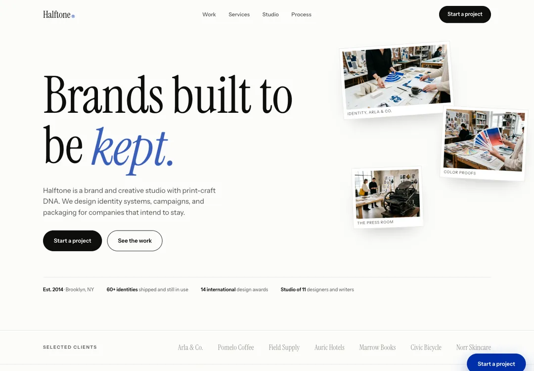 Halftone Studio site preview